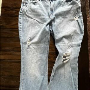 Maurices Light Blue Distressed Boyfriend Jeans